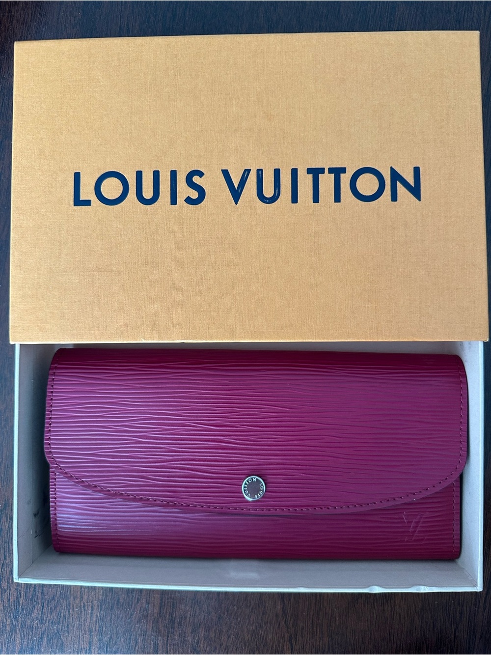 Louis Vuitton Epi Leather Long Wallet in Fusia / hot pink